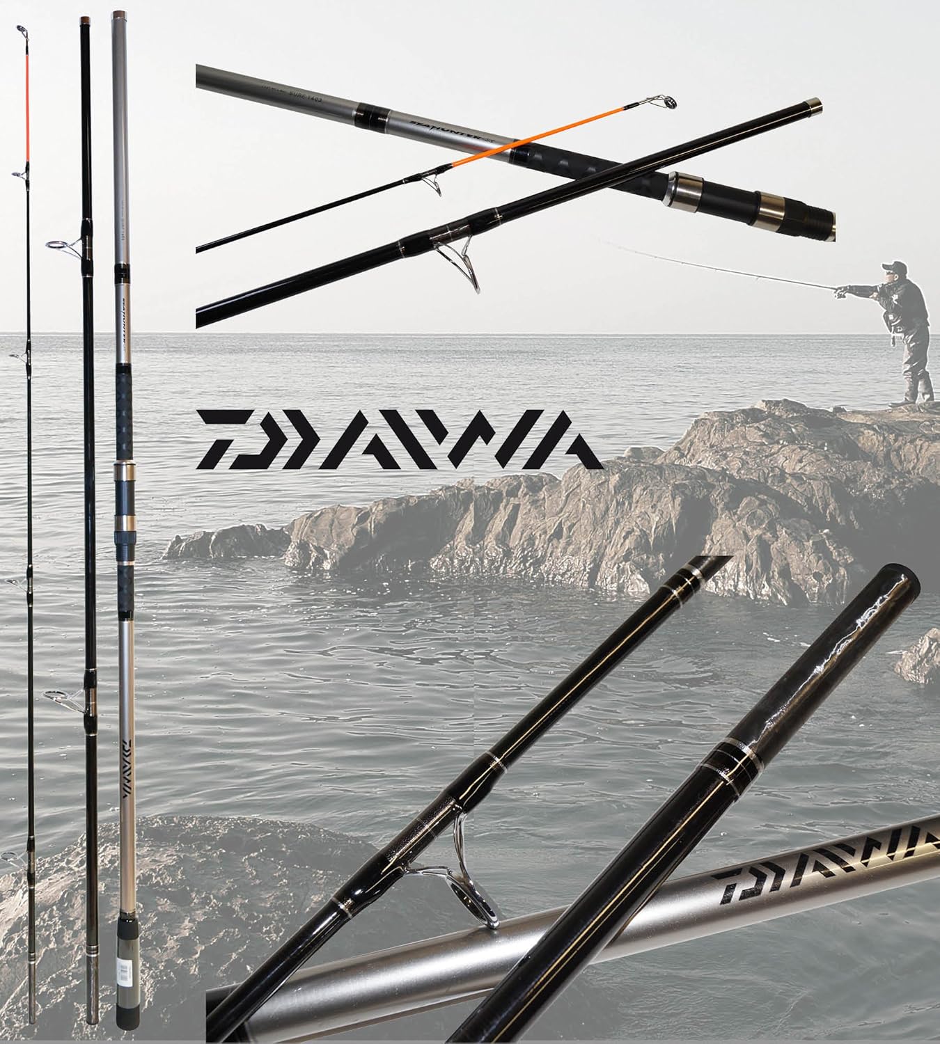 Ensemble carnassier télescopique Daiwa canne Sweepfire 3.50m + moulinet
