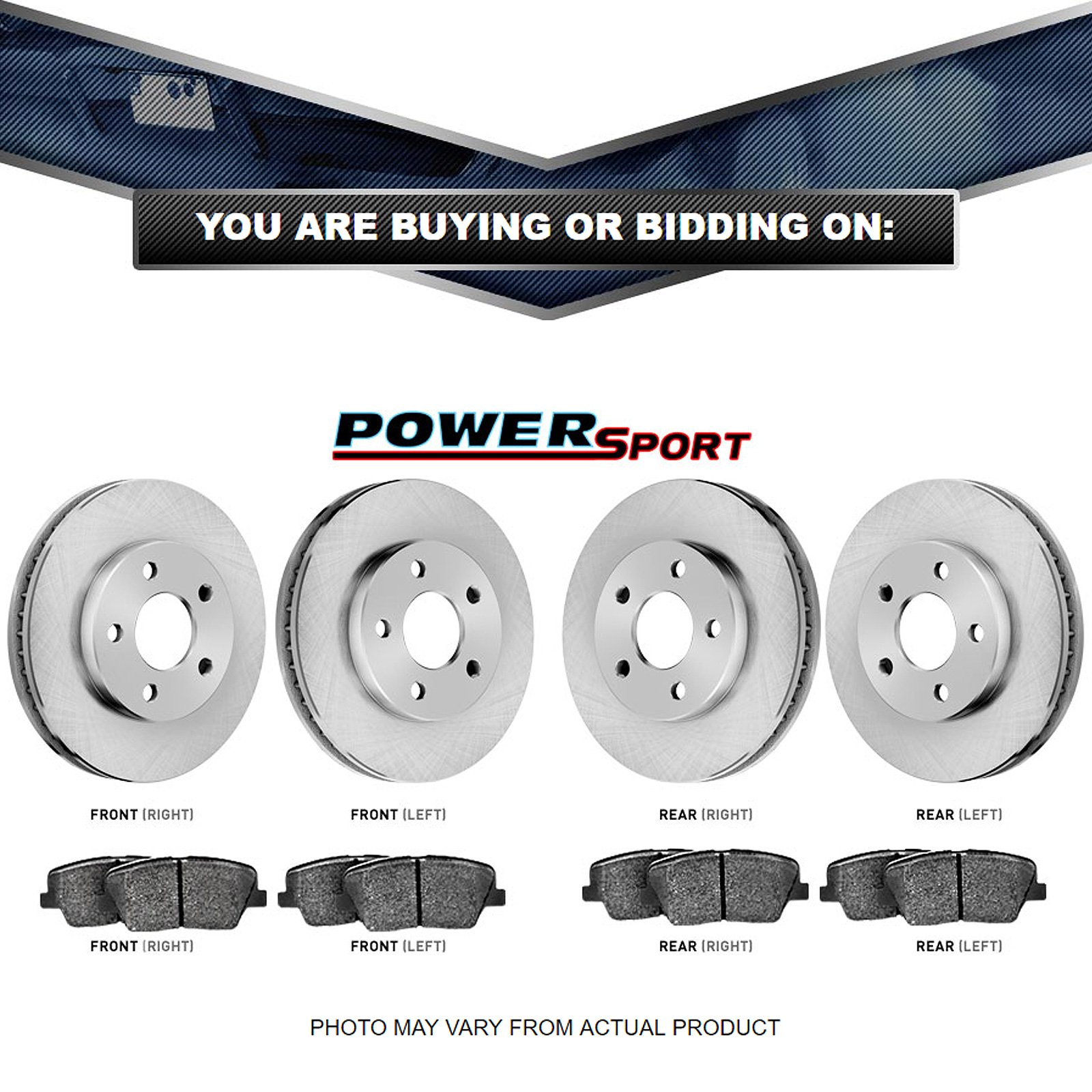 Fit 20112013 Chevrolet Cruze Front Rear PSport Blank Brake Rotors