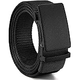 CHAOREN 1.5" Nylon Ratchet Belts for Men - Adjustable Casual Work Belt with Slide Buckle - Trim to Fit
