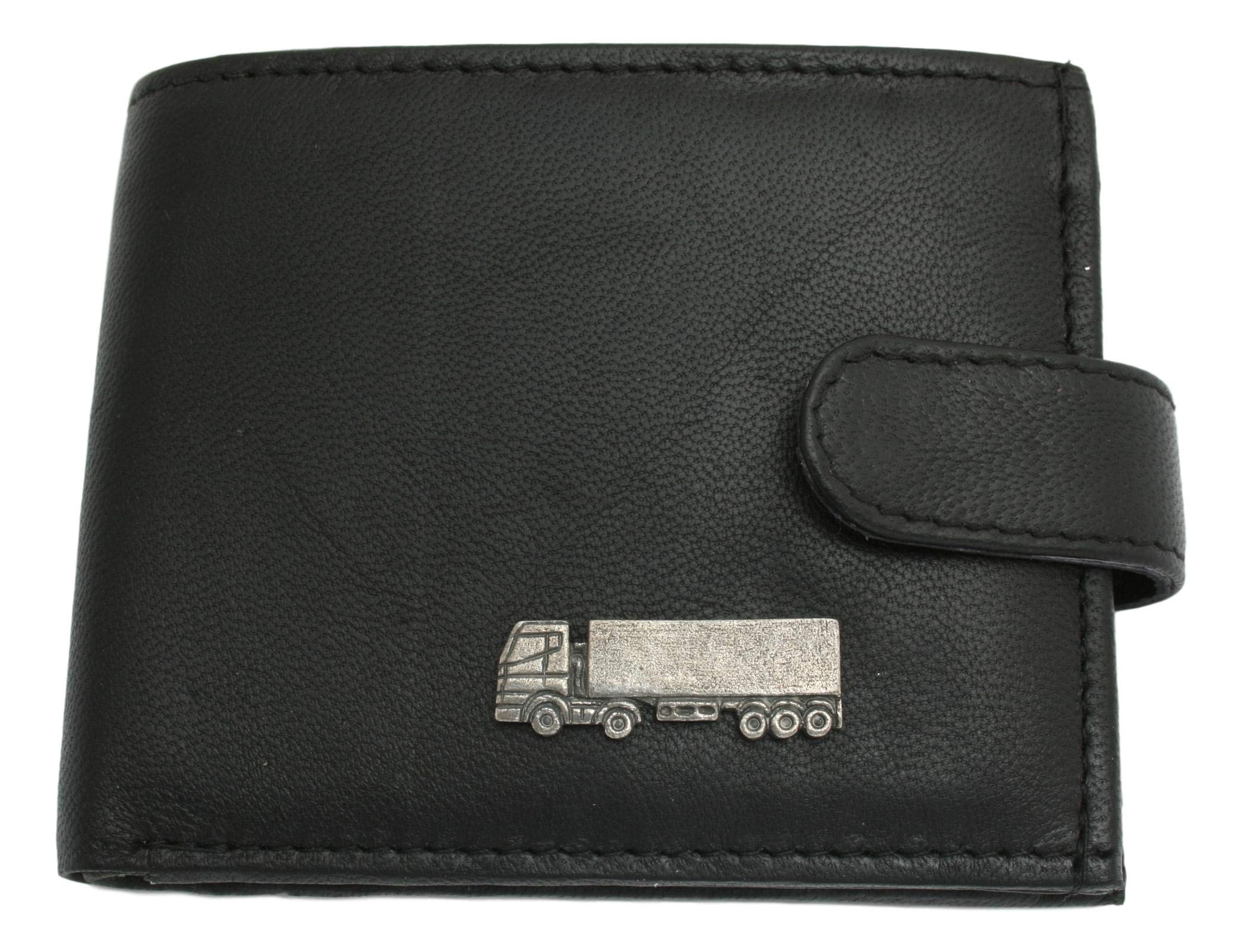 Articulated Lorry Leather Mens Wallet RFID Protection 446