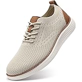 VILOCY Men's Casual Dress Sneakers Lace-Up Oxfords Business Mesh Breathable Walking Shoes Tennis Comfortable