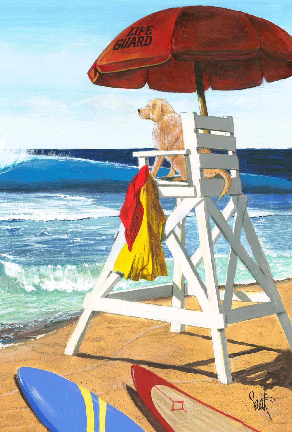 Toland Home Garden Puppy Patrol-Decorative Beach Dog Lifeguard Summer Garden Flag