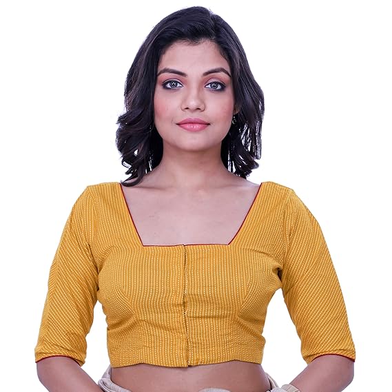 Women's Cotton Blouse(Yellow)
