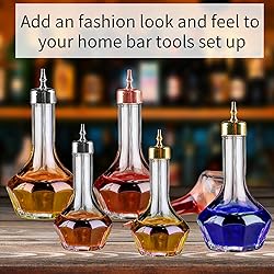 LINALL Bitters Bottle Set of 6- Dasher Bottles with