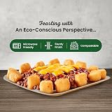 Eco Leaf 25 Disposable Palm Leaf Plates 10in Large Square Oven Safe Eco view 3