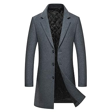 Amazon メンズ コート 中綿 ウール チェスターコート 冬コート 通勤