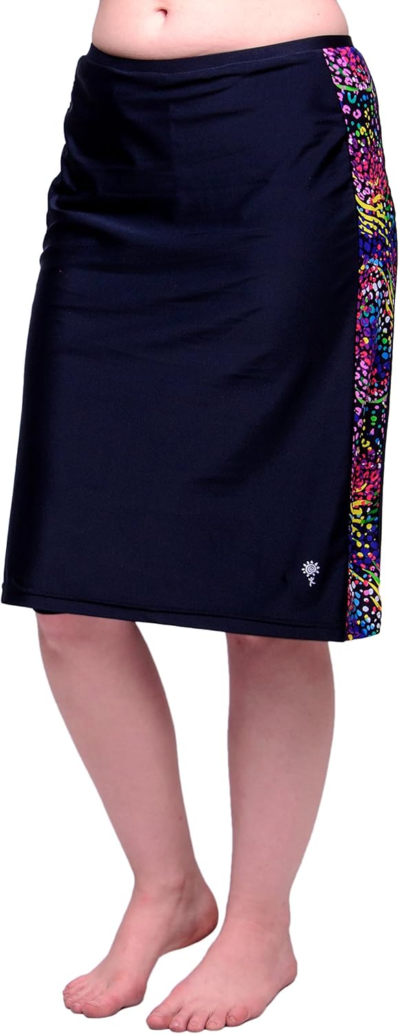 HydroChic Women’s Plus Size Modest Swim Skirt with Leggings