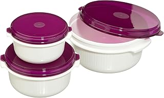 Emsa 508455 Micro Family 3er Pack 0.5 / 1.0 / 1.5 L weiß / brombeer