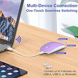 Bluetooth Wireless Mouse Rechargeable Silent Mouse