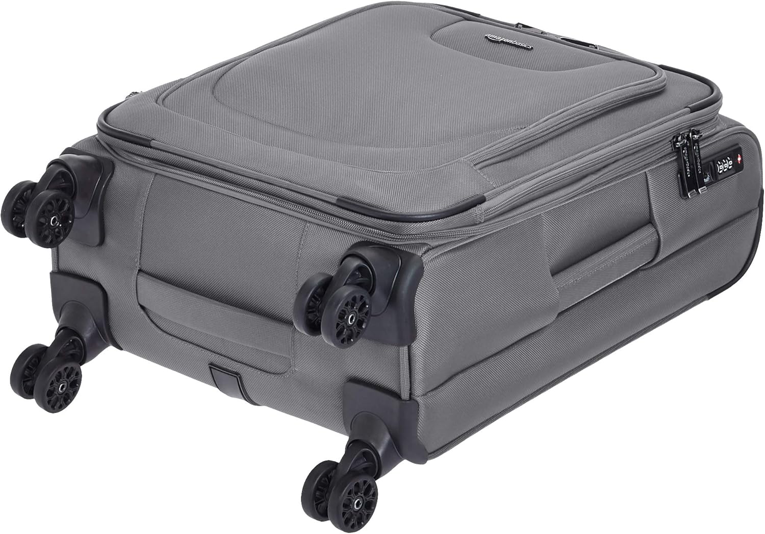  |  Basics Expandable Softside Carry-On Spinner Luggage Suitcase With TSA Lock And Wheels - 23 Inch, Grey | Carry-Ons