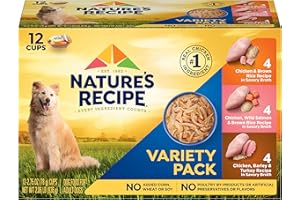 NATURE'S RECIPE Nature’s Recipe Chicken, Salmon and Turkey Recipes Variety Pack Wet Dog Food, 12-2.75 oz. Cups, 2 Count