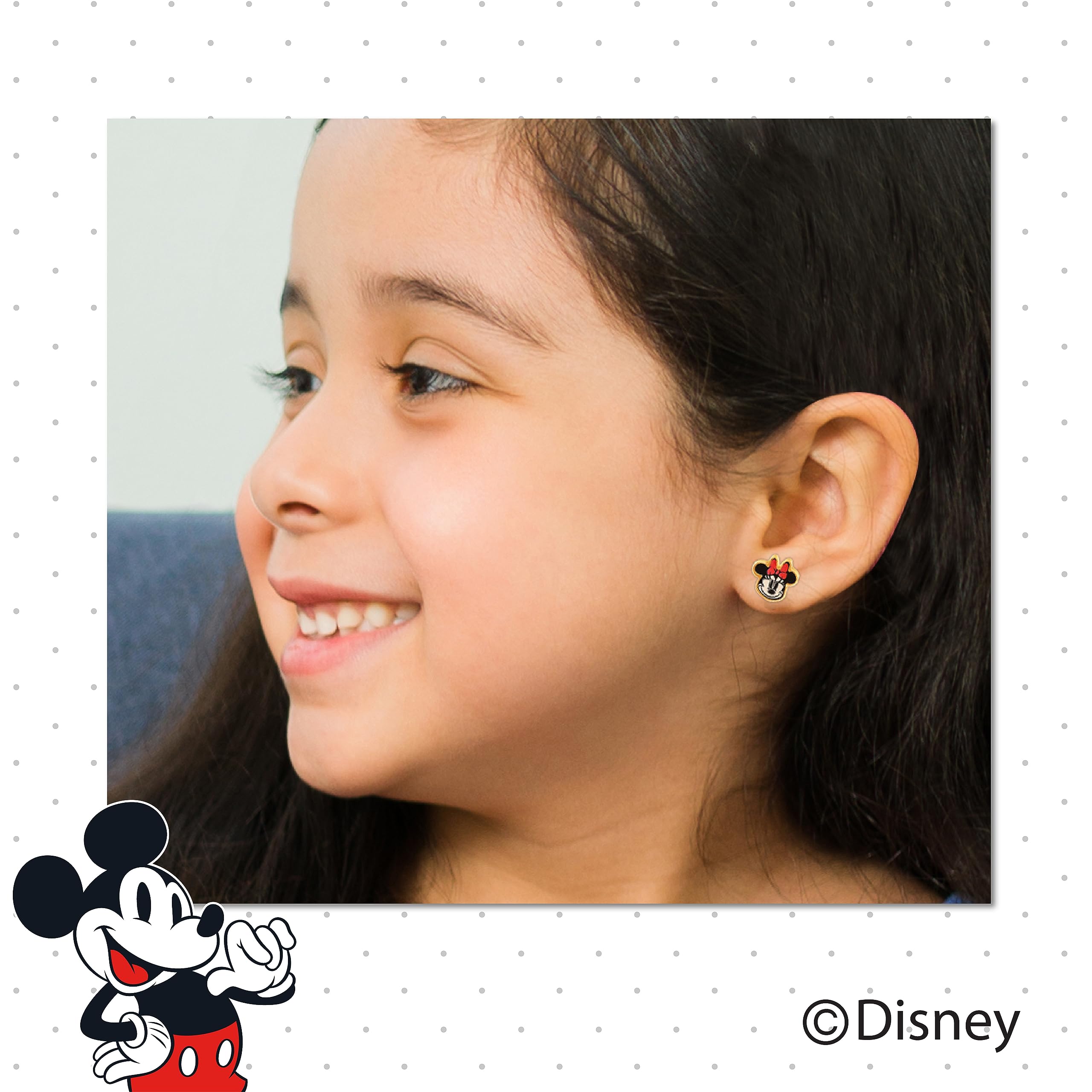 Disney Mickey, Minnie Mouse & Friends Stud Earrings Pack 16 Pairs Officially Licensed, Valentines Earrings