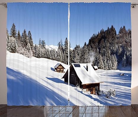 Curtains For Living Room Log Cabins In Mountains Curtain 96 Inch