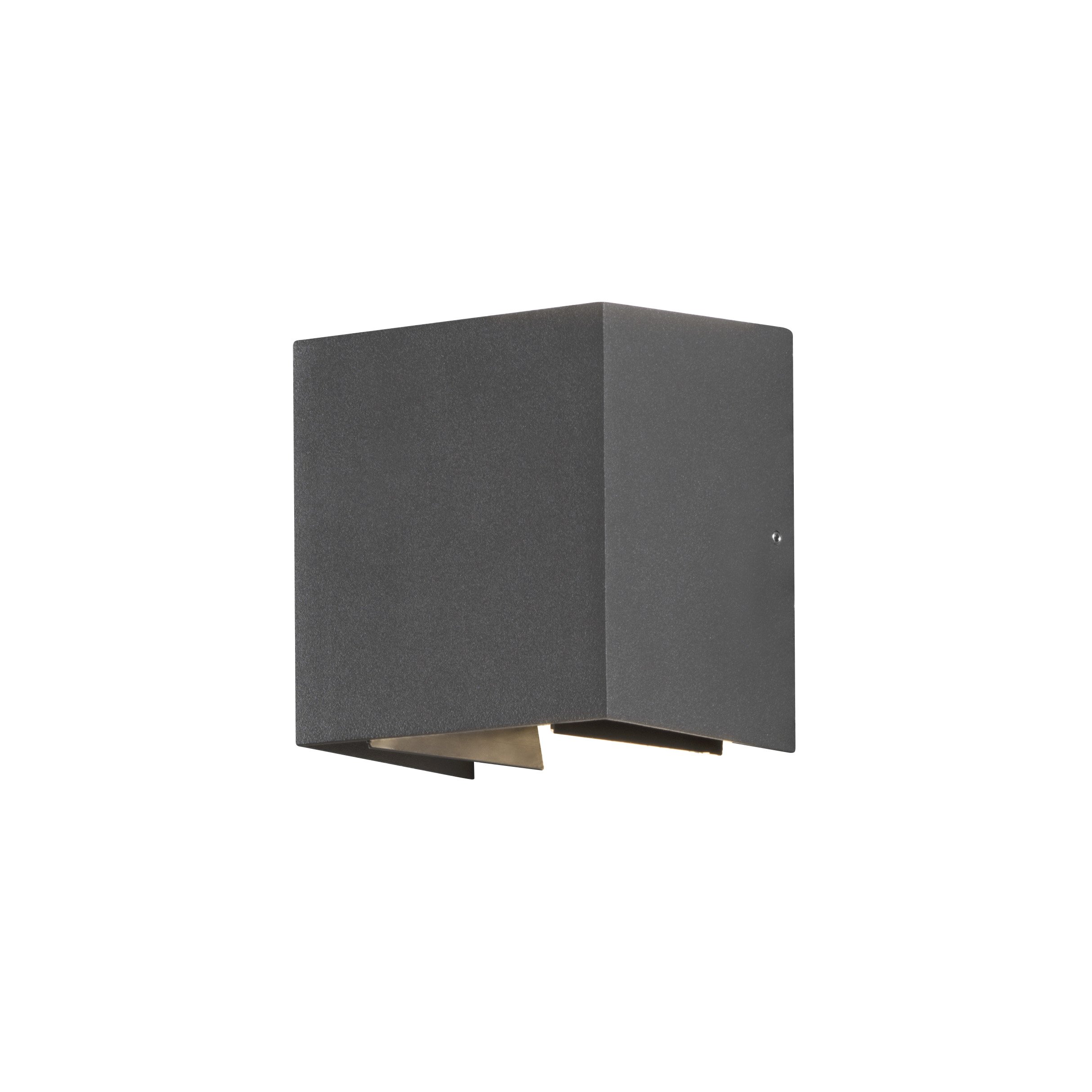 Konstsmide Outdoor Wall Lights/Cremona Short Up Down Adjustable Wall Lantern/High Power 2 x 3 W LED Wall Lamp/Clear Acrylic Lens/Aluminium/IP54/Outside Light Anthracite