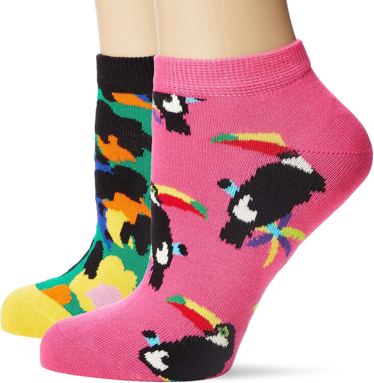 Happy Socks Damen 2pack Toucan Low Sock Füßlinge, Mehrfarbig