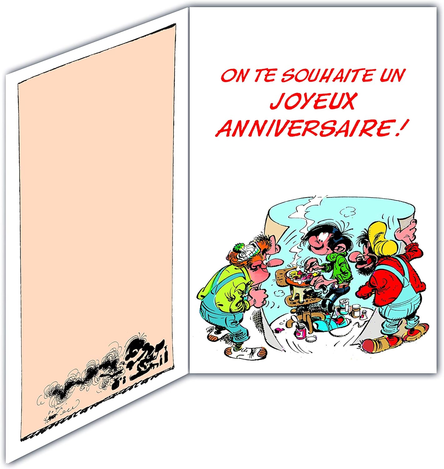 Carte Anniversaire Gaston Lagaffe 1 Un An De Plus Glct 01 Amazon Fr Fournitures De Bureau