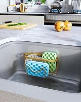 HapiRm Sink Caddy M-Shaped Sponge Holder Stainless Steel No Drilling 2 Adhesives view 6