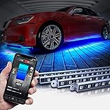 OPT7 Aura Pro Underglow for Car Aluminum, Bluetooth APP Control LED exterior underbody Lighting Kit, Neon Accent Bar Strip,16