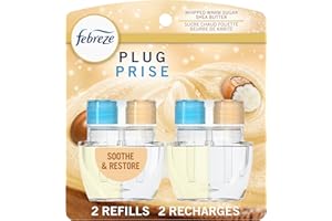 Febreze Plug In Air Freshener, Odor-Fighting Scented Oil Refill, Air Fresheners for Home and Bathroom and Kitchen, Long Lasti