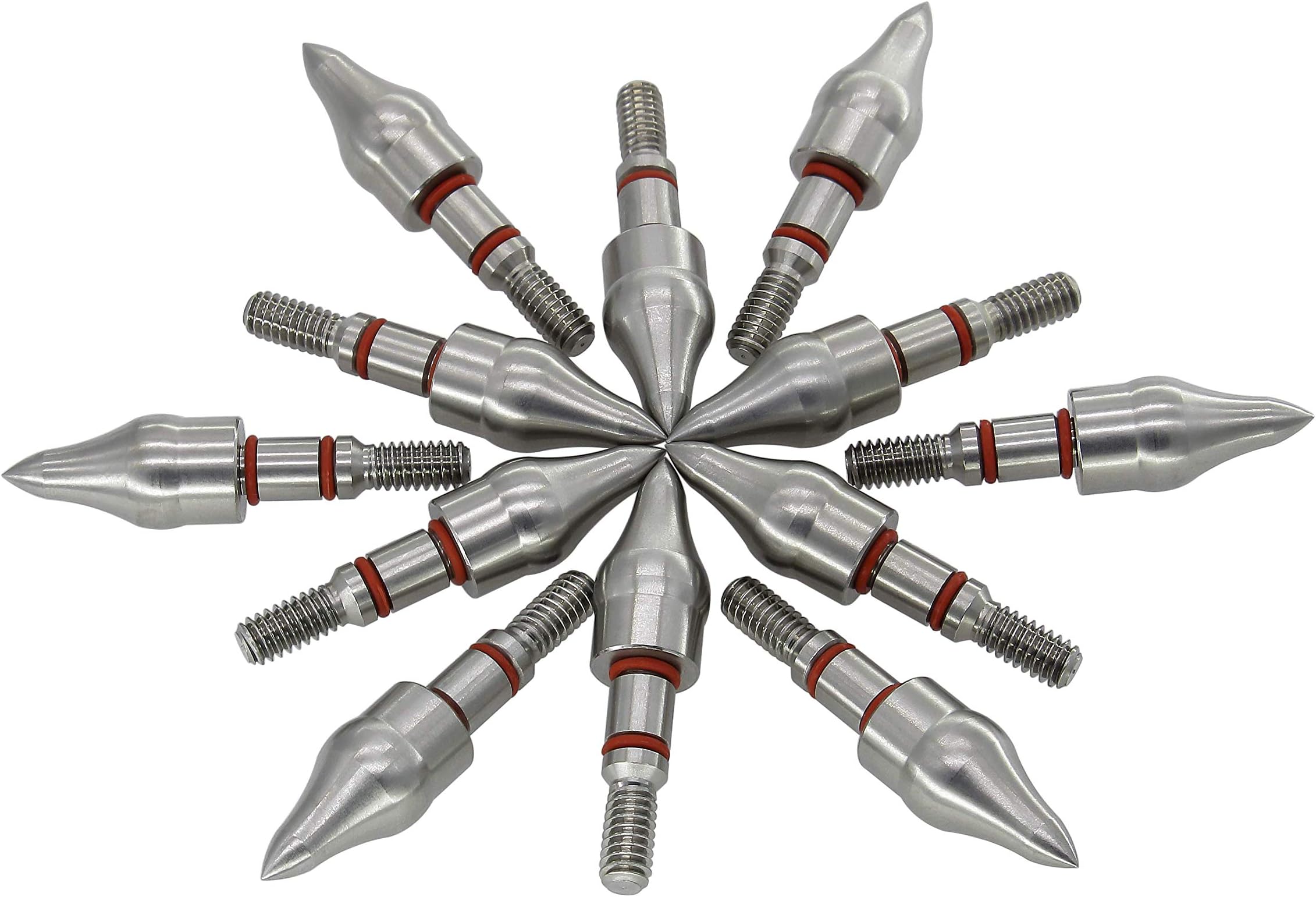 maifieldStainless Steel Archery Field Points, Easy Pull Various OD for 85/100/125/150/175/200/225/250/275/300 Grains,Screw in Archery Field Tips