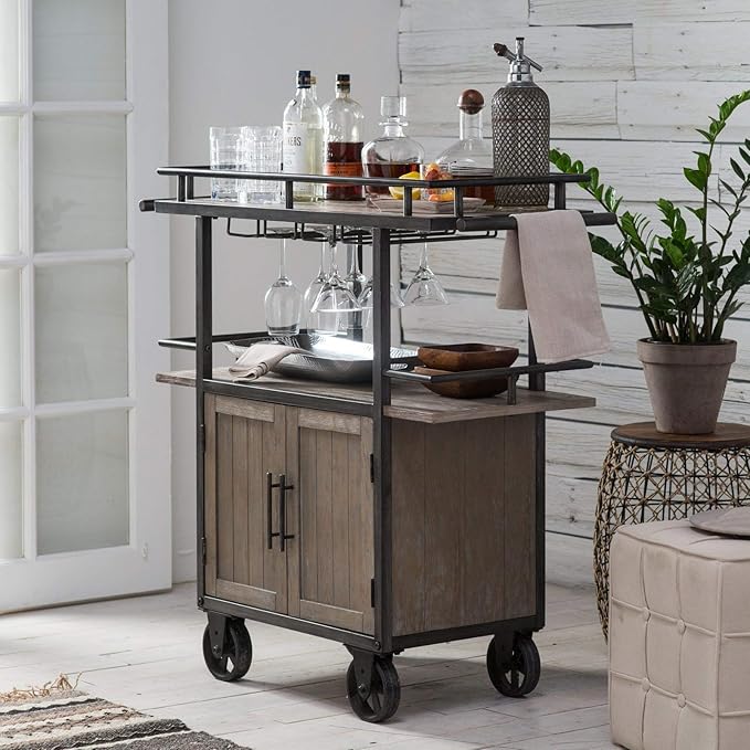 Bronze Brown Wood Metal Modern Industrial Rustic Farmhouse Mobile Home