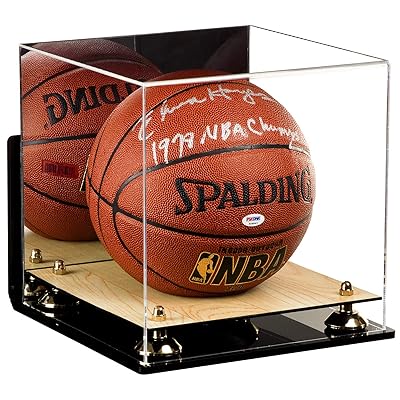 Better Display Cases Acrylic Full Size Basketball Display Case with Risers
