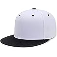 CHOK.LIDS Flat Bill Visor Classic Snapback Hat Blank Adjustable Brim High Top End Trendy Color Style Plain Tone Baseball Cap