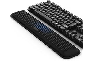 MEKASS Keyboard Wrist Rest, Soft Memory Foam Wrist Support for Keyboard, Keyboard Hand Rest Pad for Wrist Pain Relief, Keyboard Wrist Guard for Long Hours of Work, Gaming, Studying（Classic Black）