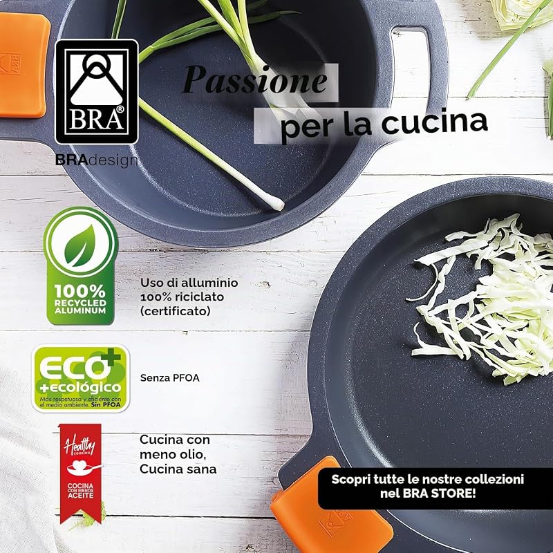 Efficient | Batteria 7 pezzi, alluminio fuso, antiaderente