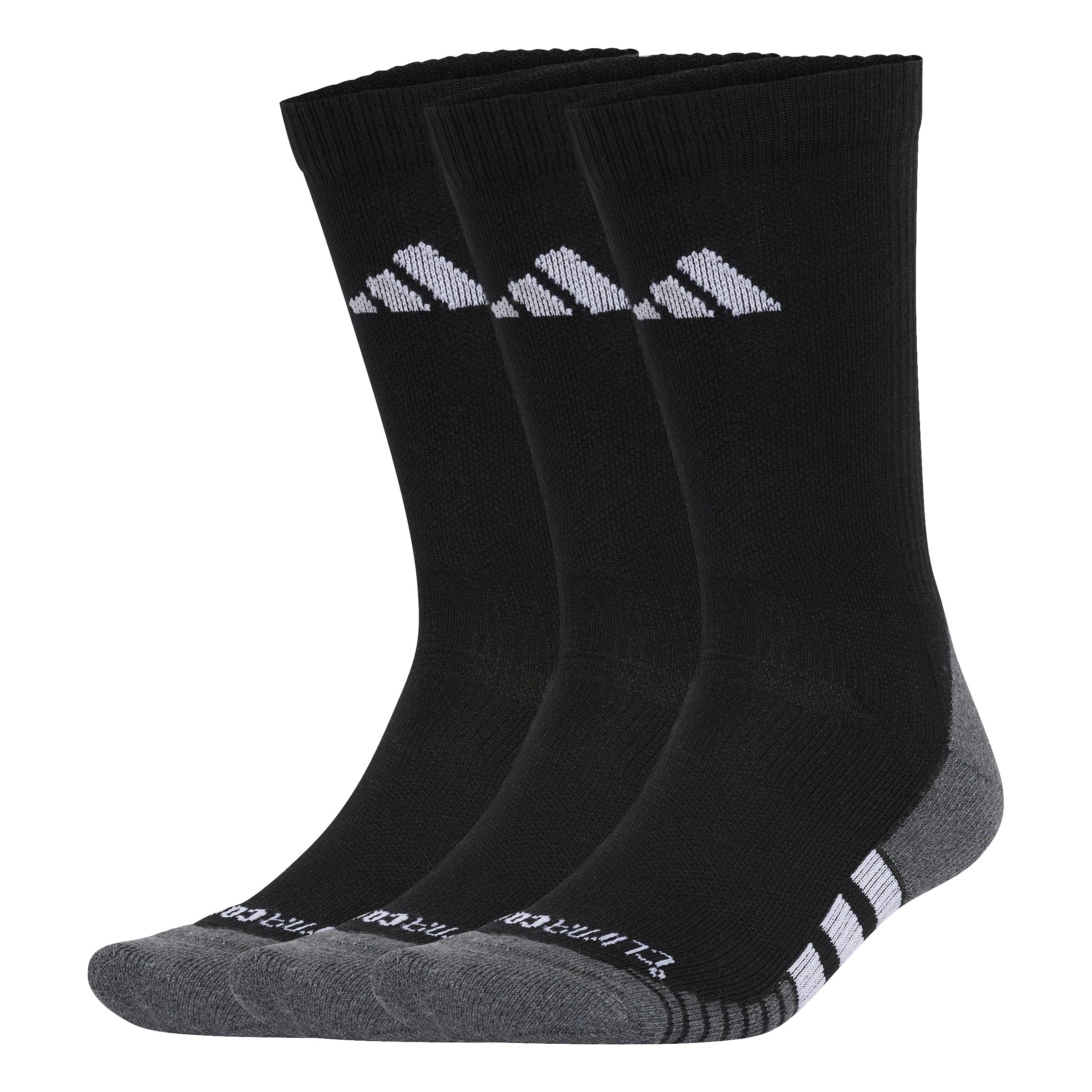 adidas Unisex Performance Cushioned Crew Grip 3 Pair Pack Socks