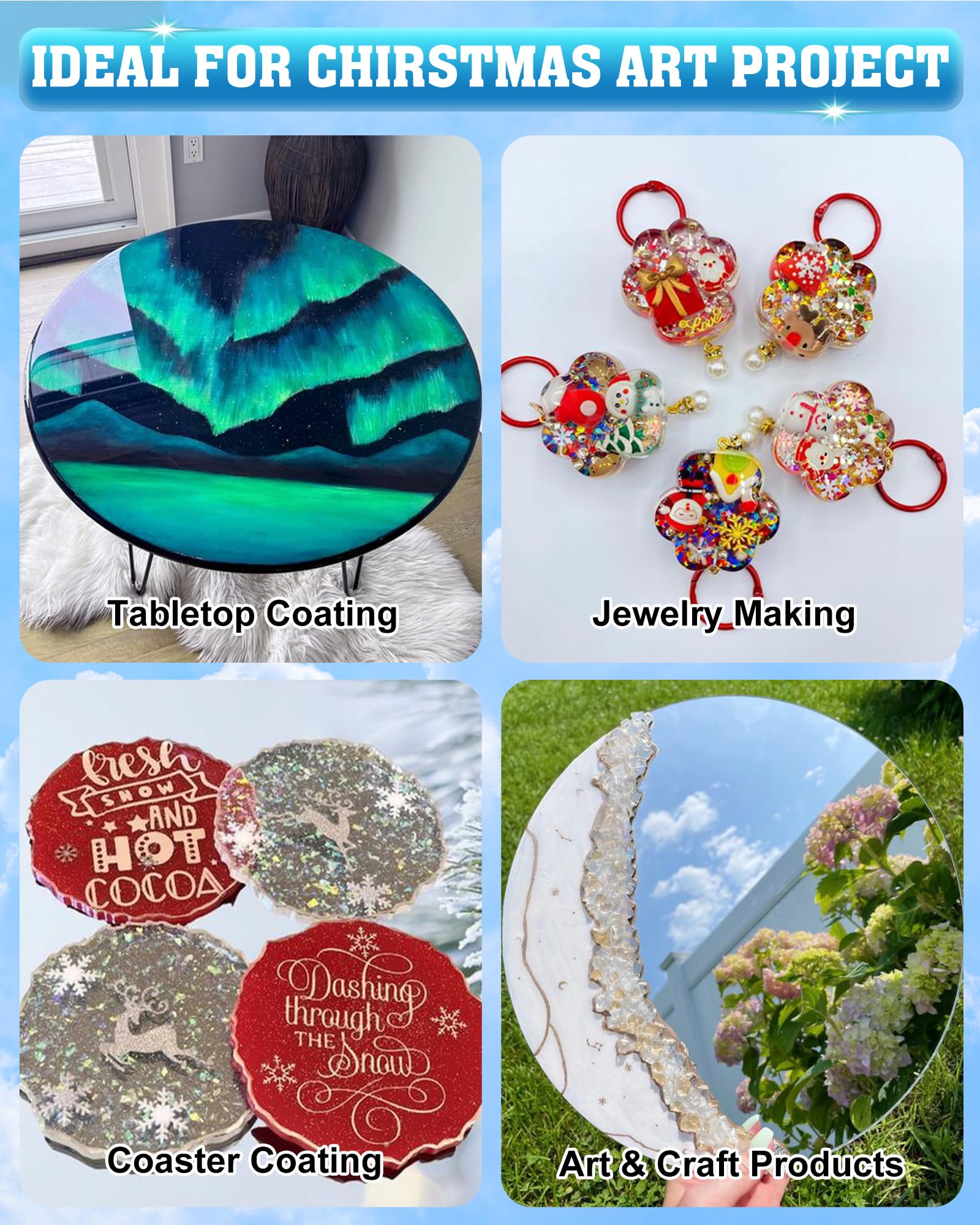 Shabebe Epoxy Resin 2 Gallon Kit, Upgraded Crystal Clear Resin Epoxy Food Safe with Pump, Self Leveling & Bubble Free High-Glossy with Anti-Yellowing for Coating, Casting, Jewelry Making, DIY Craft