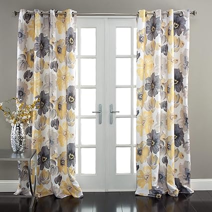 Lush Decor Leah Room Darkening Window Curtain Panel Pair 84 Inch