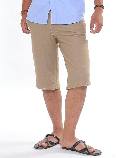 Amazon スペイド Spade ショートパンツ メンズ ショーツ ニットデニム ハーフパンツ W124 L ベージュ ショート パンツ 通販