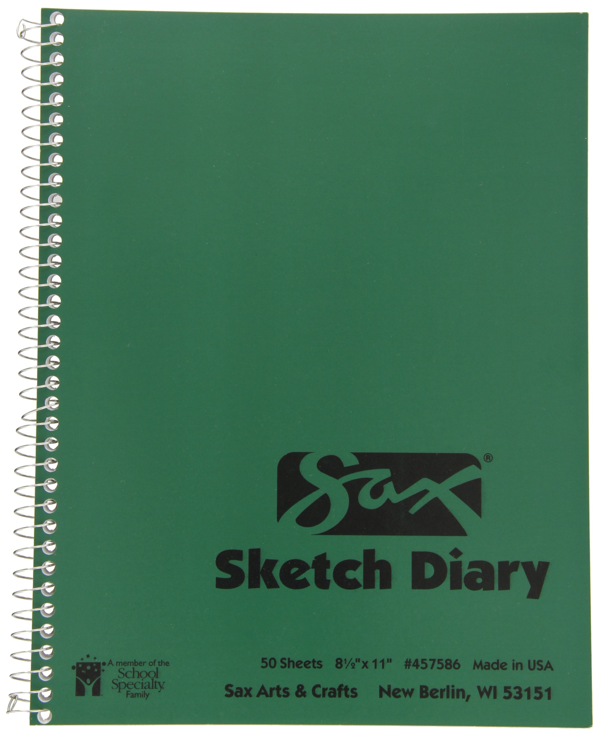 Sax Artists Sketch Diary - 8 1/2 x 11 inches - 50 Sheets per Pad - White
