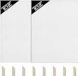 Kurtzy Blank Canvas 2 Pack 90x120cm Pre stretched with Wedges view 1