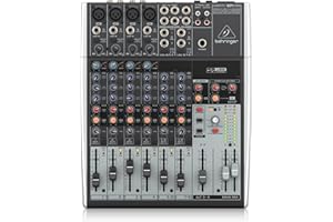 Behringer XENYX 1204USB Premium 12-Input 2/2-Bus Mixer with XENYX Mic Preamps and Compressors, British EQ and USB/Audio Interface