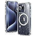 ESR for iPhone 15 Pro Max Case Set, 1 Tempered-Glass Screen Protector, 1 Set of Lens Protectors, Military-Grade Protection, Yellowing and Scratch Resistant MagSafe Phone Case, Clear Shimmer