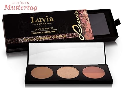 Luvia Rouge Palette 3 IN 1 Inkl. Highlighter, Bronzer & Duo Blush – Shaping Makeup Palette Für Einen Besonders Frischen Teint - Muttertagsgeschenk
