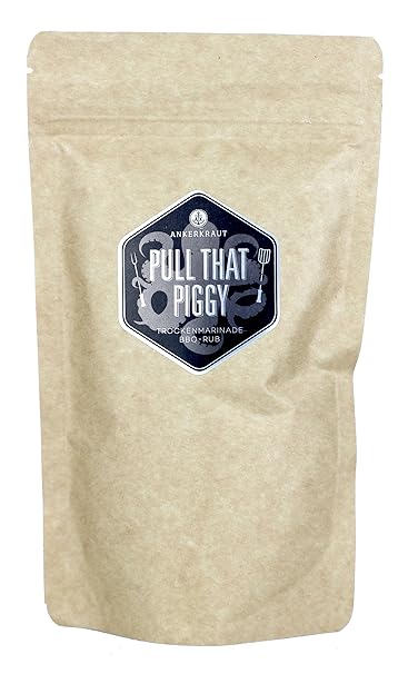 Ankerkraut Pull That Piggy, 250g im Beutel, BBQ-Rub Grillmarinade, Gewürzmischung zum Zubereiten von Schwein, Pulled Pork