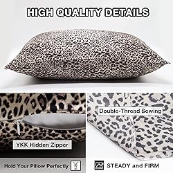 MANSPHIL Leopard Brown Print 100% Silk Pillowcase