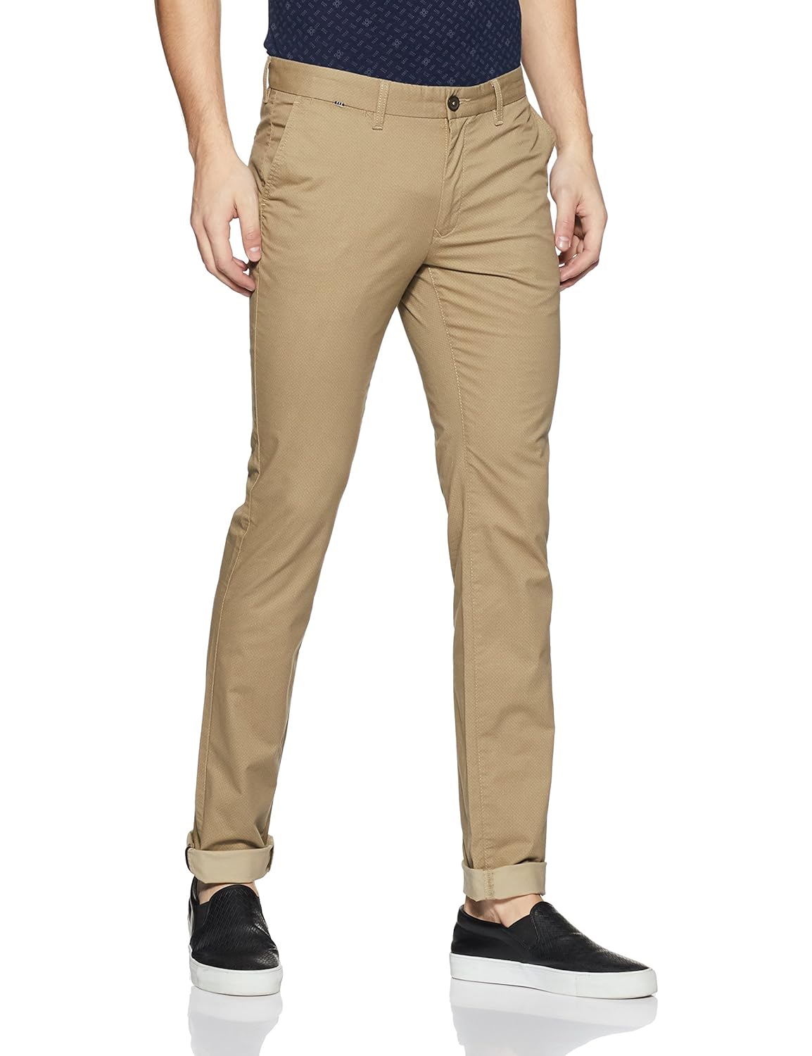 indian terrain men's skinny fit casual trousers