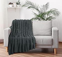 Utopia Bedding Smoke Gray 100% Cotton Blanket