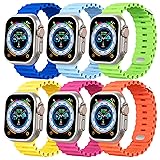 (6 Pack) Sport Ocean Band Compatible with Apple