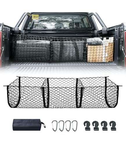 Muslogy Truck Bed Cargo Net Compatible with Toyota Tacoma 2005-2022