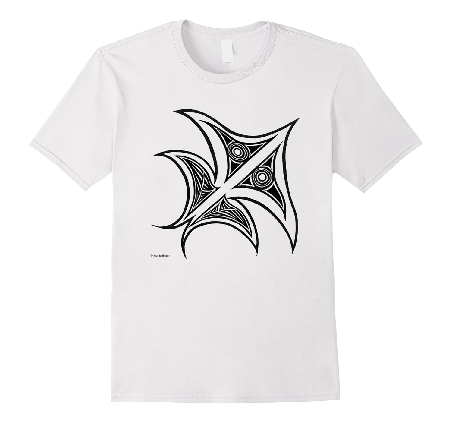 Tribal Creature Stingray T-Shirt-Rose