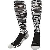 TCK Sports Woodland Camo Over-the-Calf Moisture Wicking Compression Socks | MADE IN USA | Football, Baseball, &amp; Training