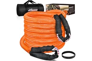 Nilight Kinetic Recovery Rope 48000 LBS 1in x 20ft Snatch Strap Heavy Duty Offroad Towing Starp Kit Vehicle Recovery kit for UTV ATV SUV Truck Car Jeep Tractor