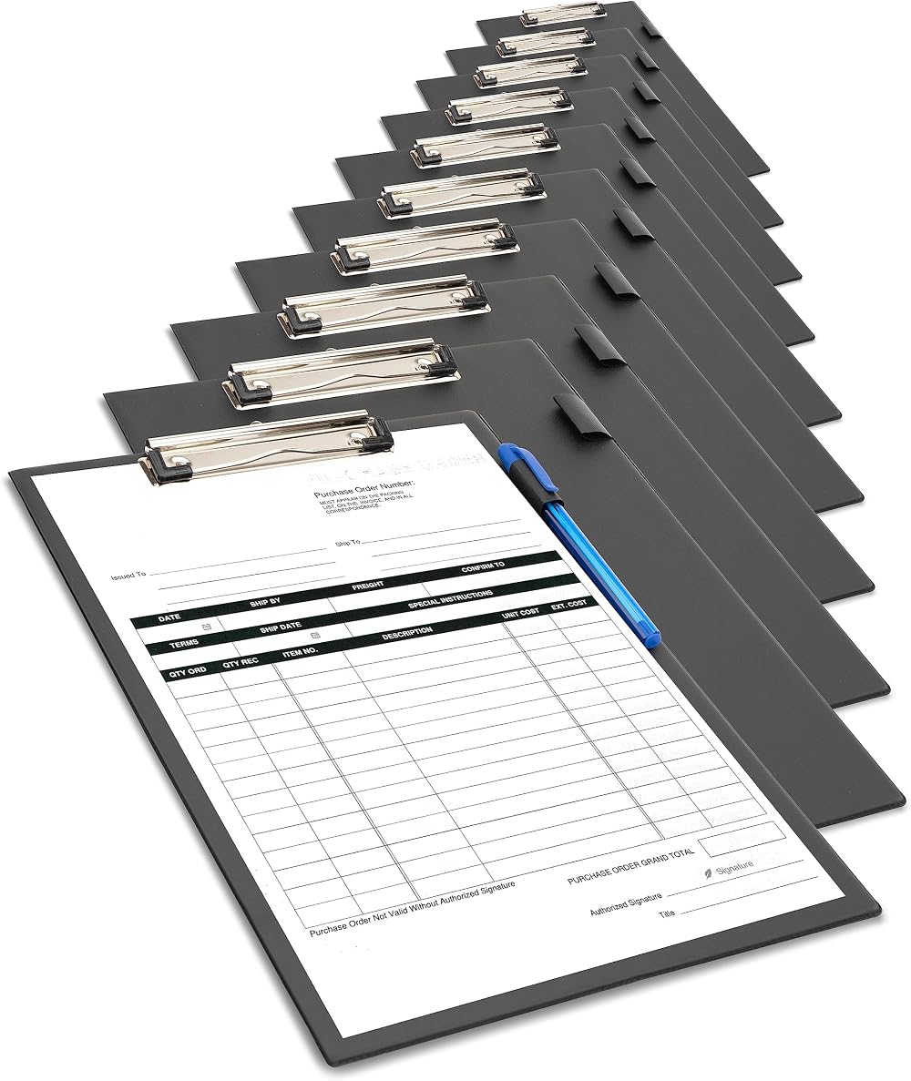Rapesco 1745 Business Pack 10 A4+ Standard Clipboards Black