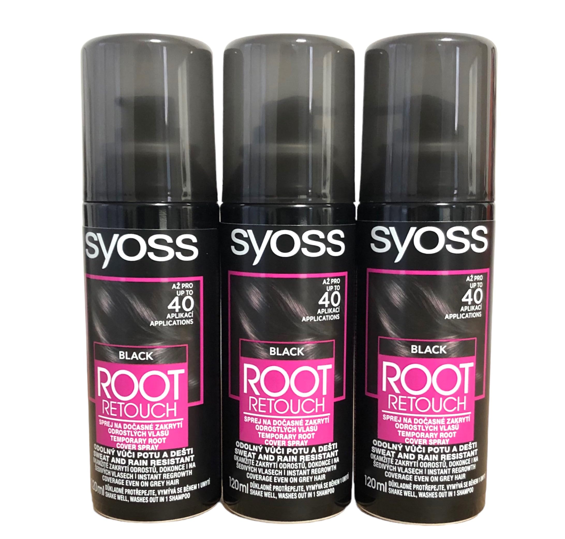 Syoss Root Retoucher, 120 ml, Black, Pack of 3
