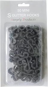 Simply Products Christmas S Gutter Hooks Weatherproof Clips Pack of 50 Black view 2